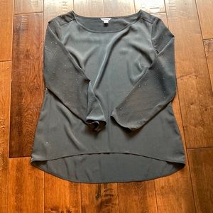 CalvinKlein gray silk blouse size M